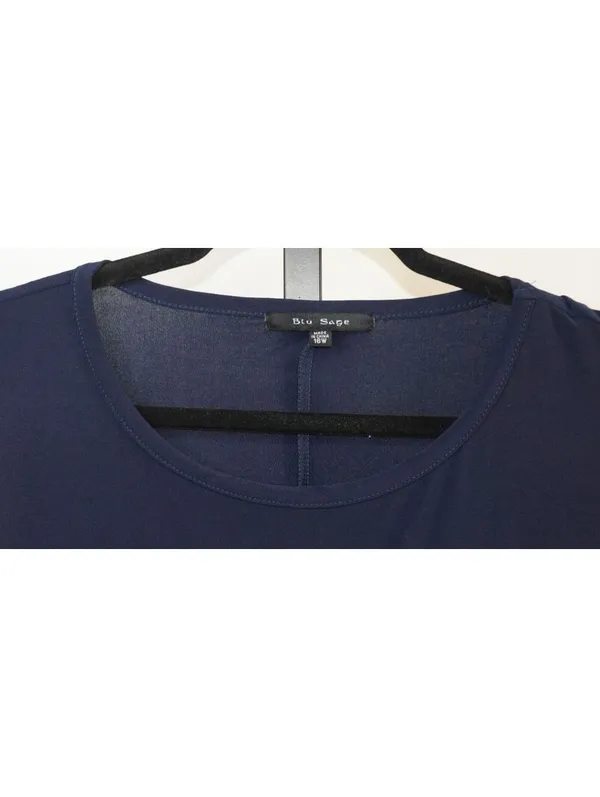 Blu Sage Colorblock Sleeveless Shift Dress Navy Mint Plus Size 16W Professional - Image 3