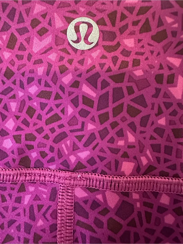 lululemon athletica Magenta & Purple Patterned Leggings - Image 5