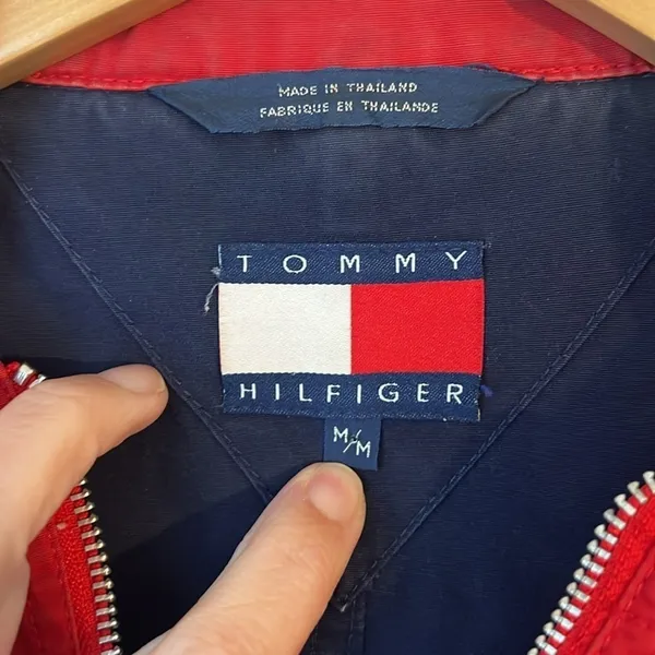 Tommy Hilfiger Varsity Crew Preppy Navy Spring Jacket Size Medium ⚫️ - Image 5