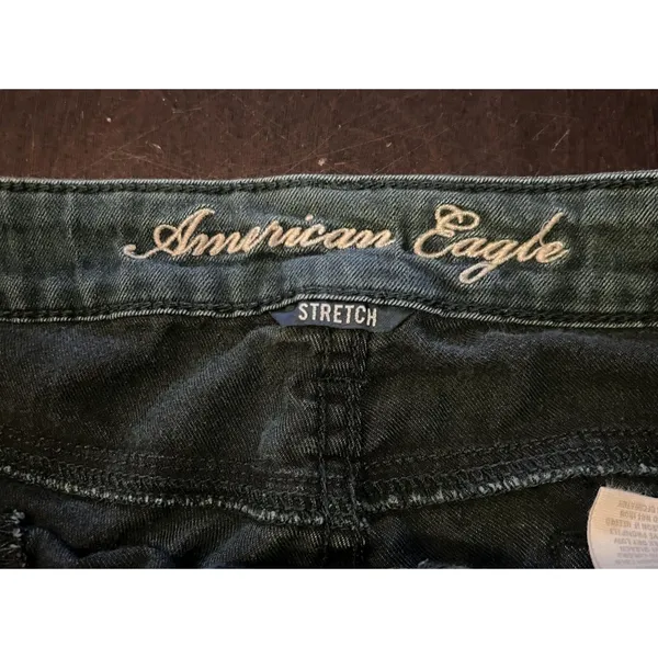 American Eagle Outfitters Jeans Womens 6 Blue Dark Wash Jegging Stretch Denim - Image 7