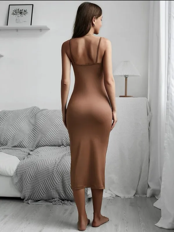 SheIn Brown Maxi Dress - Image 2