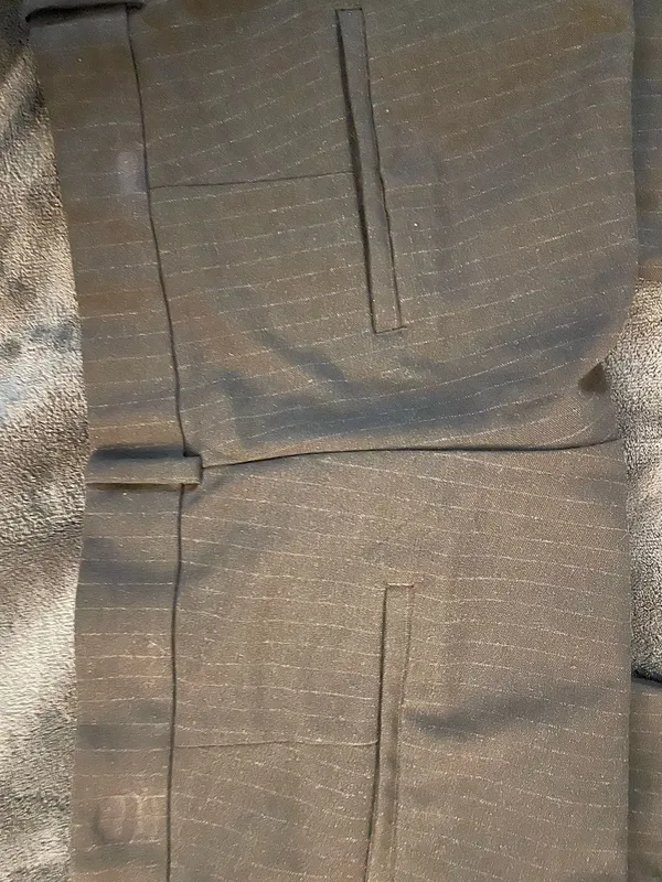 H&M Black Pinstripe Dress Pants - Image 3