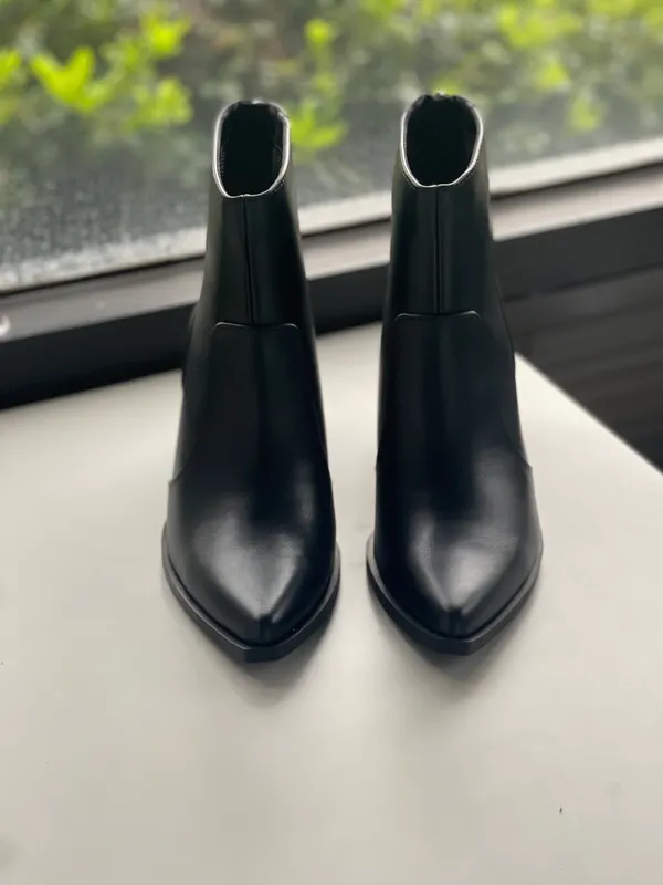 Soda Black Western Chunky Heel Ankle Bootie - Image 4