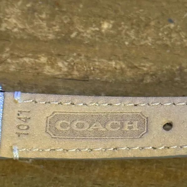 Coach Hampton silver leather strap watch - Image 8