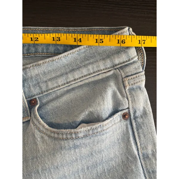Old Navy Boyfriend Loose Jeans 10 Light Wash Mid Rise Straight Leg Denim - Image 5