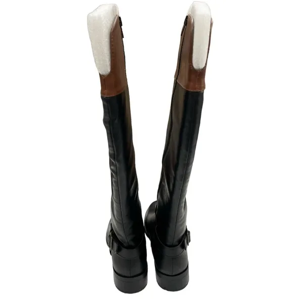 Solanz Womens Gretchen Black Side Zip Tall Boots Size 9M SKU1556 - Image 5