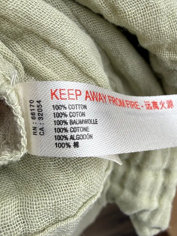 Free People Sage Green 100% Cotton Babydoll Living For It Dress - Size - Small - Image 5