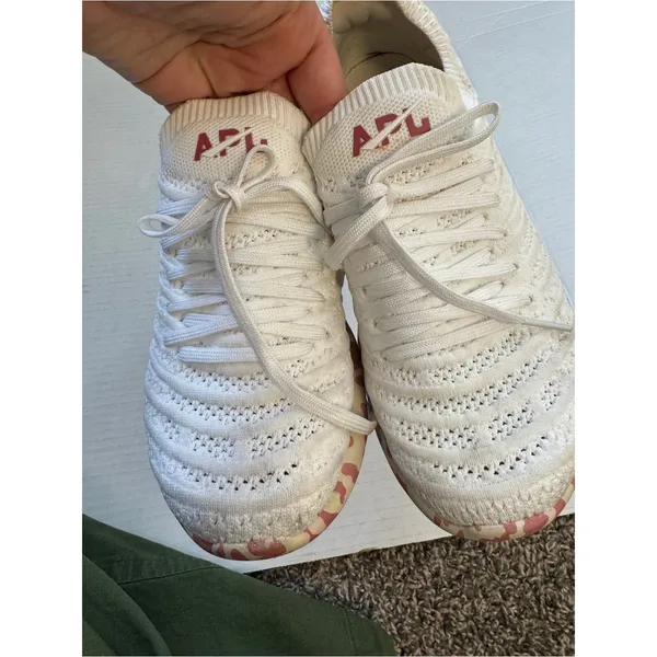 APL White Techloom Wave Leopard Running Sneakers Womens 5.5 Athletic Casual Shoe - Image 8