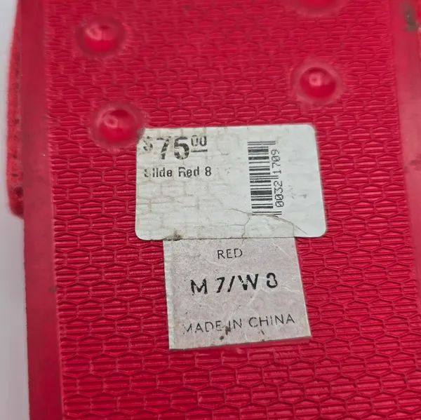 Bamabones Pilo Slide Sandals Red Size 7 / 8 Washable Comfort Streetwear NEW NWT - Image 11