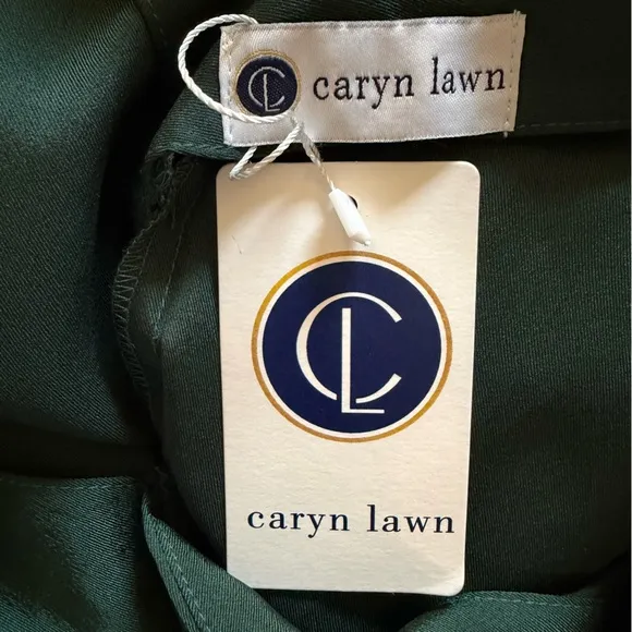Caryn Lawn Dark Green Satin Shift Dress‎ One Size Fairy Grunge - Image 8