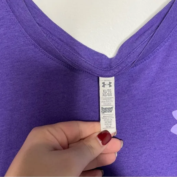 Under Armour‎ heat gear tee size XL purple - Image 2
