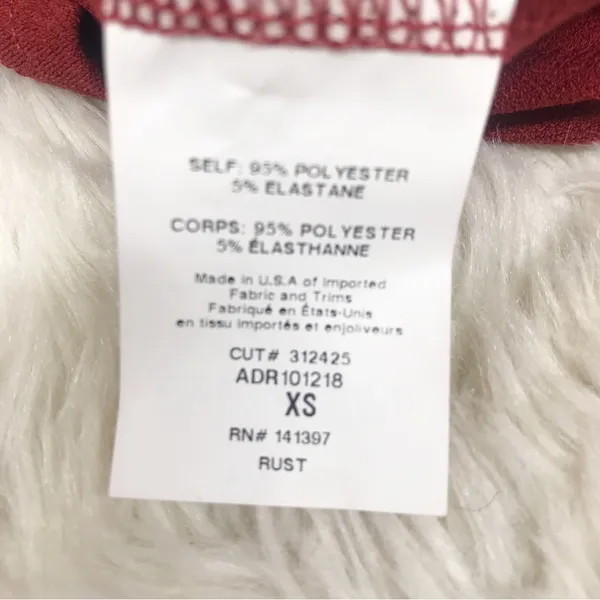 ASTR Brick Red Cutout Long Sleeve Midi Dress Size‎ XS Cockail Party Fall Winter - Image 9
