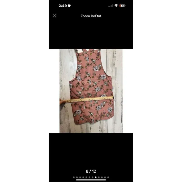 Floral denim overall dress - Image 8
