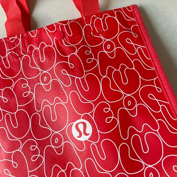 Lululemon Shopping Tote Bag Red - Small - Image 2