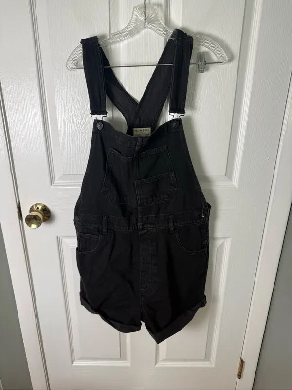 Free People We The Free Ziggy Shortalls Black XL - Image 2