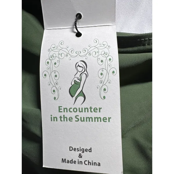 SummerSunshine Maternity Swimsuit‎ Crisscross Tummy Control One Piece L - Image 4
