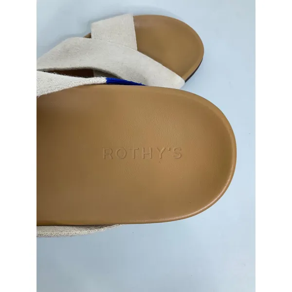 Rothys The Weekend‎ Slide Sandals Oatmeal Tan Tortoise Shell Sole Womens 11 - Image 7