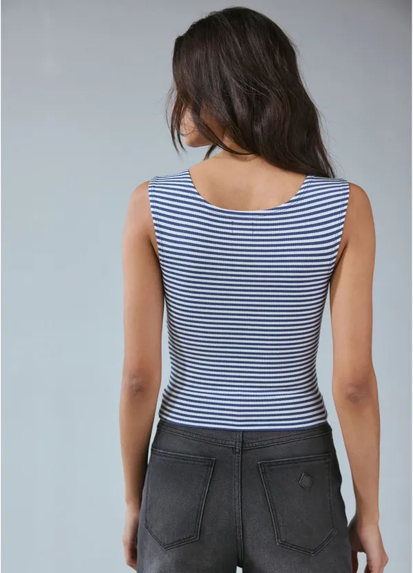 BDG Urban Outfitters ribbed square neck tank top striped - Image 4