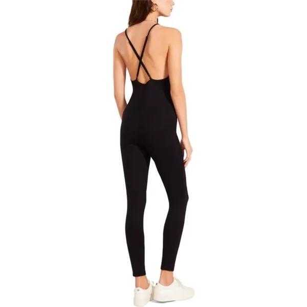 BB Dakota by Steve Madden Stretch‎ V Neck Jumpsuit in Black Size Small - Image 2