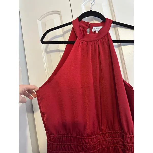 Lost + Wander Fleur Halter Maxi Dress‎ in burgundy XL - Image 5