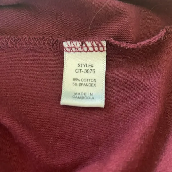 Zenana womens cropped tank top maroon burgundy cotton spandex L large - Image 4