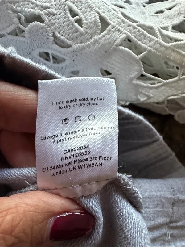 Anthropologie Dolan Left Coast Gray Lace Sleeve Sweatshirt Size S Style 173801 - Image 13