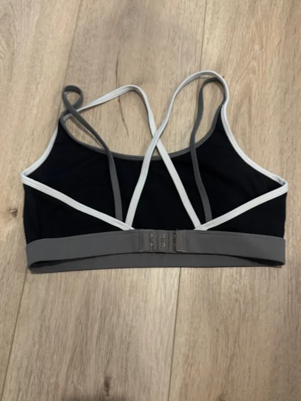 Aerie Offline Black & Gray Strappy Sports Bralette - Image 2