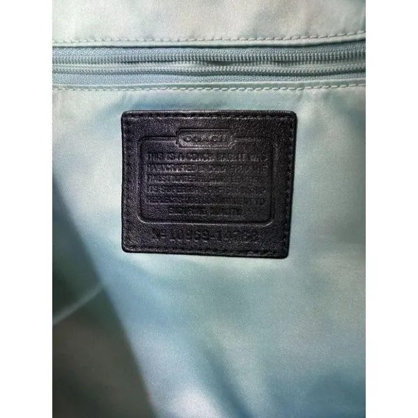 Coach Women's Large Black Tan Fabric Tote Bag - Image 4