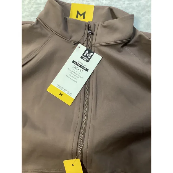 Members Mark Womens Extra-Warm Jacket Brown Full Zip Thumbholes Medium NWT‎ - Image 2