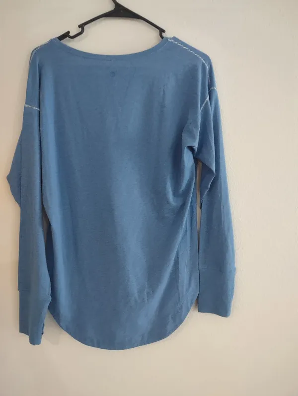 Lululemon Weekend Long Sleeve Heathered Pipedream Blue - Image 8
