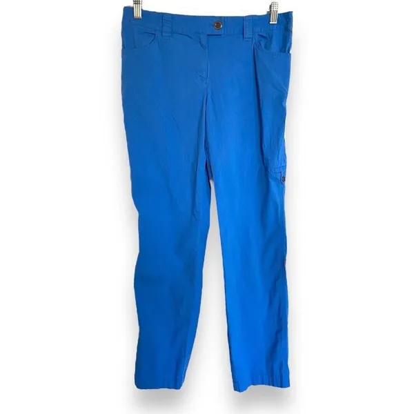 Chico's Blue Cargo Utility Pants Women's Size 0‎ US 4 Short - Image 3
