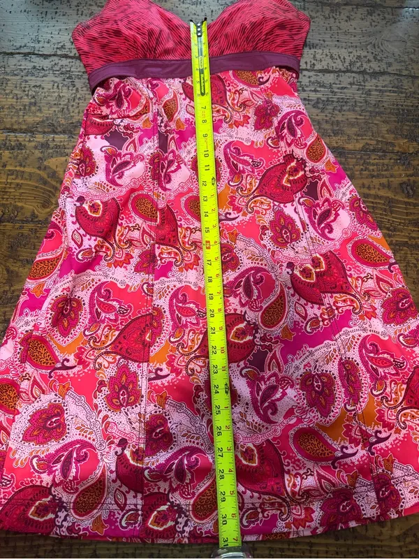 Athleta “Pack Everywhere” Pink Paisley Sun Valley Halter Dress Mini Size 8 - Image 8