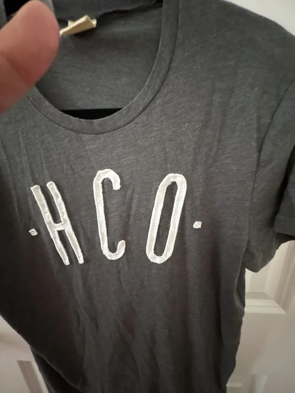 Hollister Co. Dark Gray Graphic Logo T-Shirt Size M - Image 4