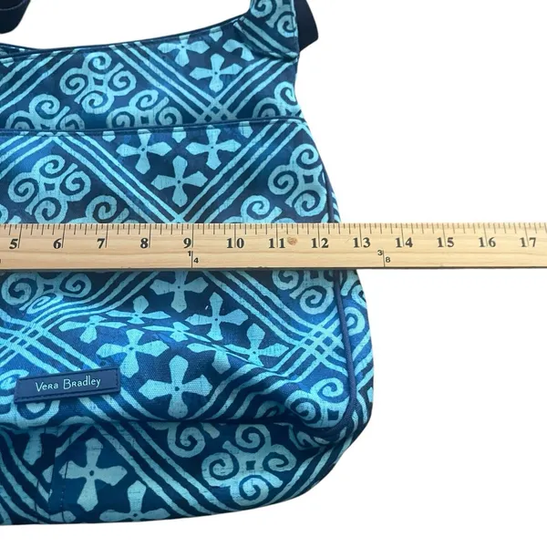 Vera Bradley Y2k Blue Geometric Seatbelt Shoulder Travel Bag Purse‎ - Image 9
