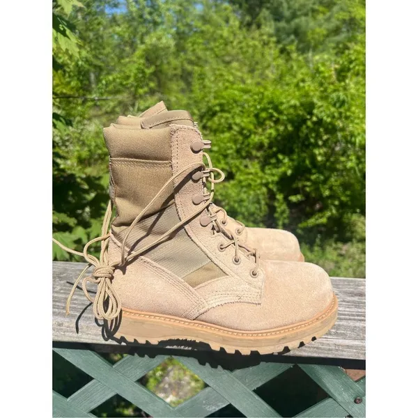 UFCW 8430 Womens Military Army Desert Combat Boots Steel Toe Vibram Sole Sz 5 XW - Image 2