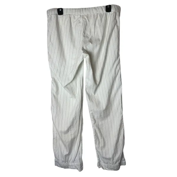 J Crew‎ Pajama Pants Women Small White Striped Cotton Lounge Sleepwear Preppy - Image 2