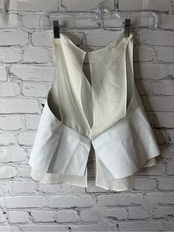 Emerson Thorpe silk and leather sleeveless top XS - Image 5