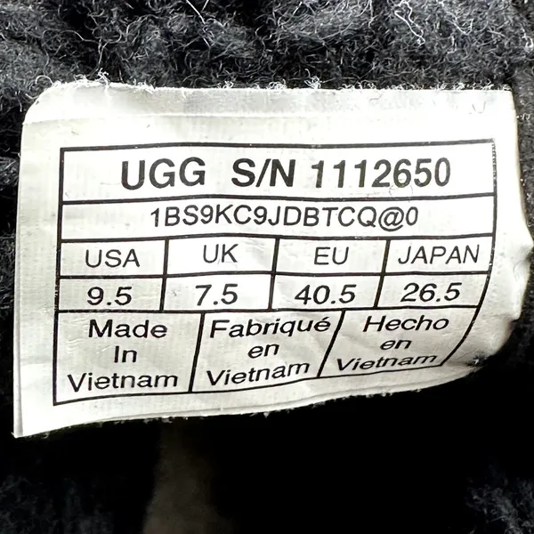 UGG Greda Waterproof Duck Boots Lace Up Suede Leather Heeled Winter Black 9.5 - Image 7