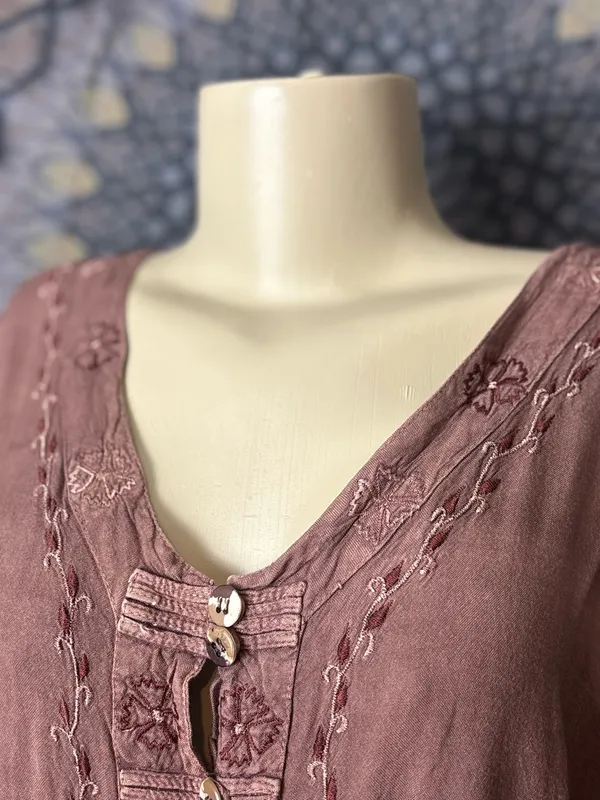 Beautiful and Unique Brown Native-Like Dress - Image 8