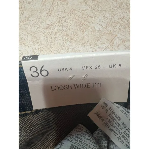 SRADIVARIUS Womans Loose Wide Fit Jeans Sz 4/32 NWT - Image 4