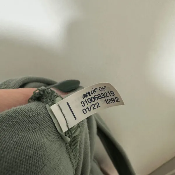 Aerie | Women's Olive Green Smocked Racerback Jogger Jumpsuit, Size XS - Image 10