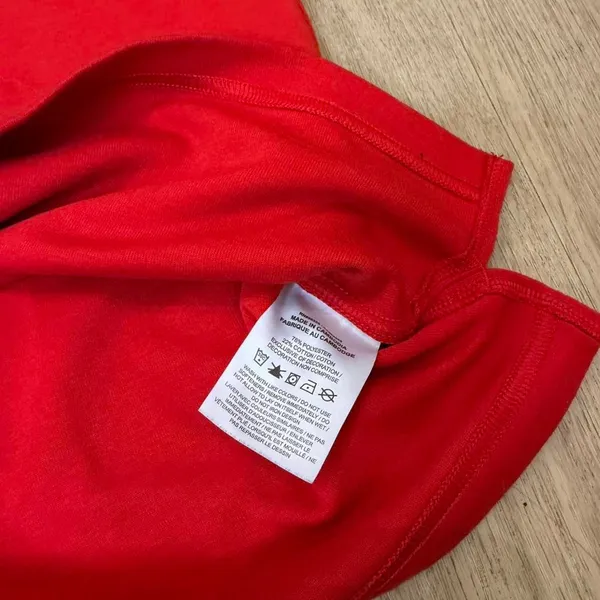 Nike Dri-FIT quarter-zip pullover in red and black. Size S - Image 7
