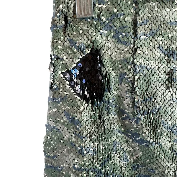 Free People FP One Sequin Mini Skirt Camo/Black Reversible Sequins size 0 - Image 7