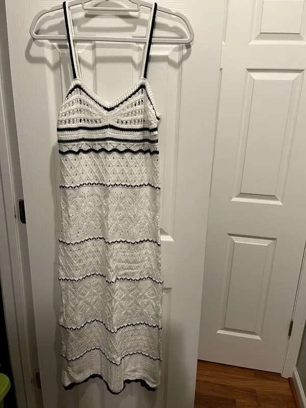 Black and white knit dress Size M - Image 3