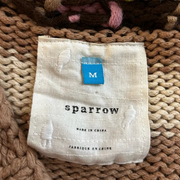 Anthropologie Sparrow Hopi Basket Button Front Cardigan Sweater Size Medium‎ - Image 5