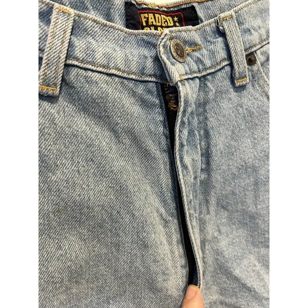 Faded Glory Vintage USA Made Womens Size 9/10 Stone Wash Denim Mom Shorts - Image 3