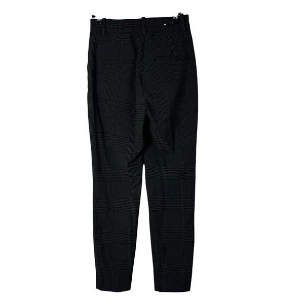 H&M Gray Plaid Straight Leg Dress Pants 4‎ - Image 2