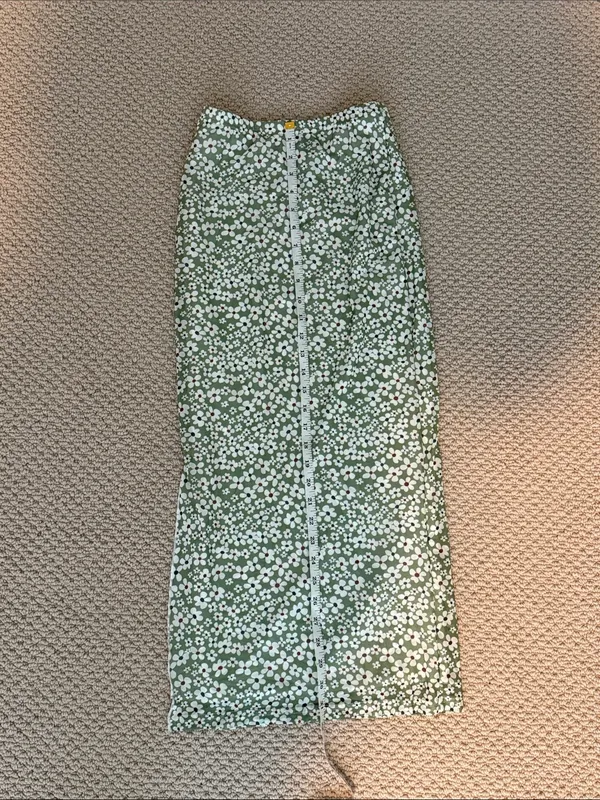 Shein Size Extra Small XS Green Floral Midi Skirt - Women - Image 2