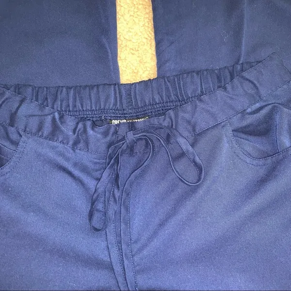 Grey's Anatomy Navy Scrub pants with elastic waist - Image 2