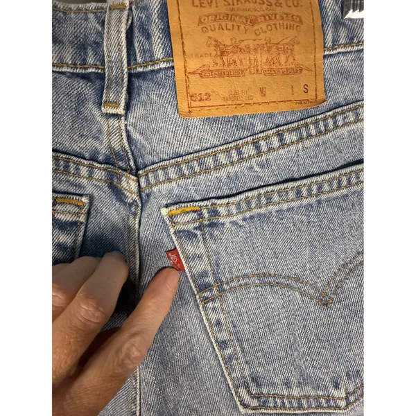Vintage‎ 1990s Levi's 512 Slim Fit Tapered Jeans High Rise Raw Hem W28 - Image 6